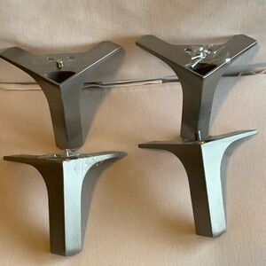 IKEA NANNARP Silver Metal Furniture Leg set of 4